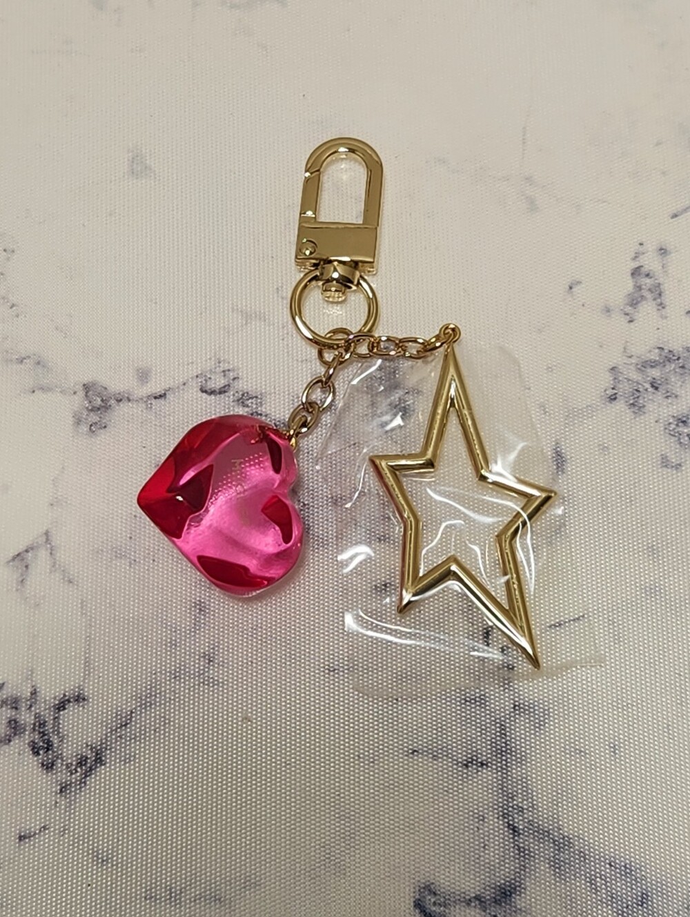 Mugler Alien Heart Charm Star Keychain